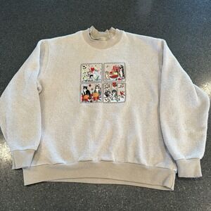 Vintage Bonworth Beige Terry Embroidered Cat Sweatshirt Seasons Small